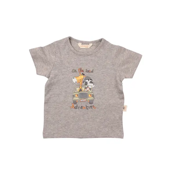 Mini Damla T-Shirt Safari Gri Melanj