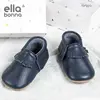Ella Bonna Bebek Ayakkabısı Hakiki Deri Mokasen Lacivert