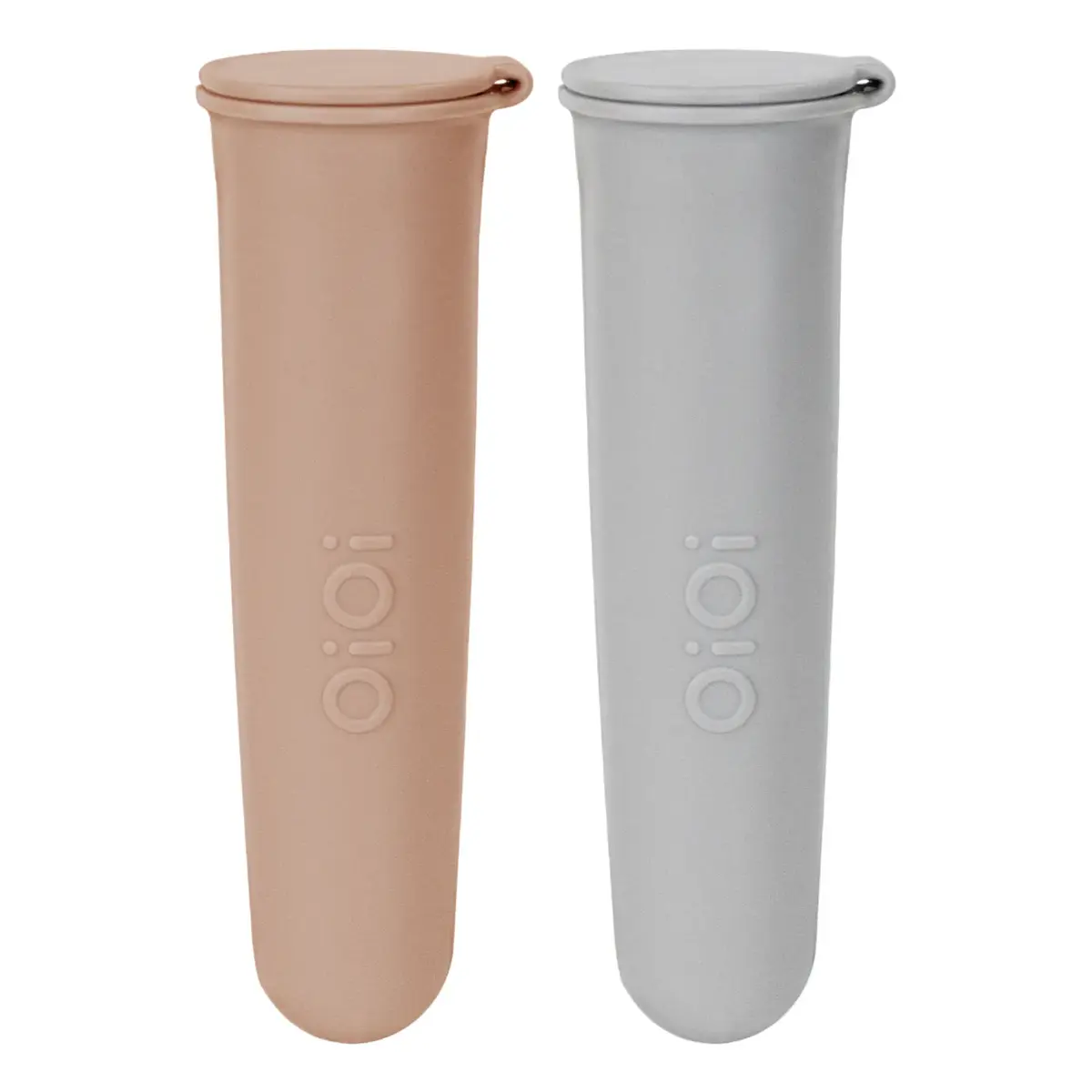 OiOi Buz Buz Silikon Dondurma Kabı 2li 6+ Ay Woody Brown - Powder Grey