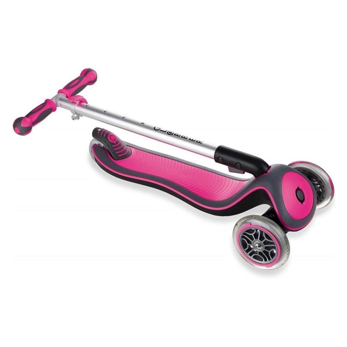 Globber Elite Deluxe Işıklı Scooter Pembe