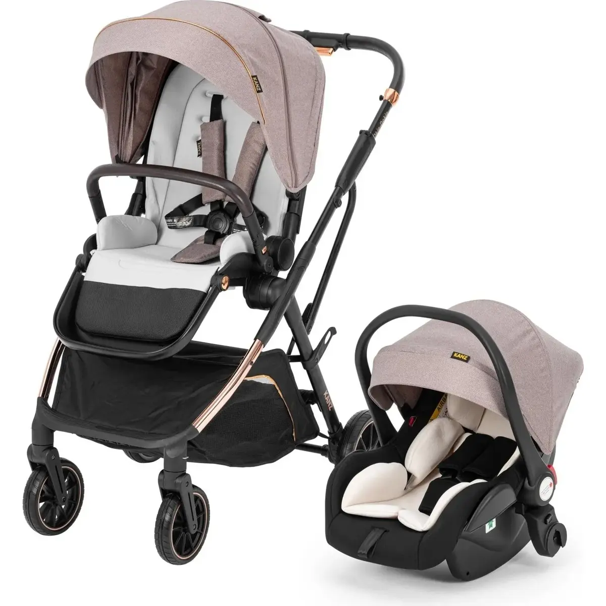 Kanz Okie Dokie Travel Sistem Bebek Arabası Bej Kanz Okie Dokie Travel Sistem Bebek Arabası Bej