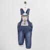 Overdo Salopet Welsoft Ayıcık Baskılı Mavi Denim