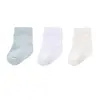 Bibaby Organik Çorap Soket 3lü Basic Mavi - Beyaz