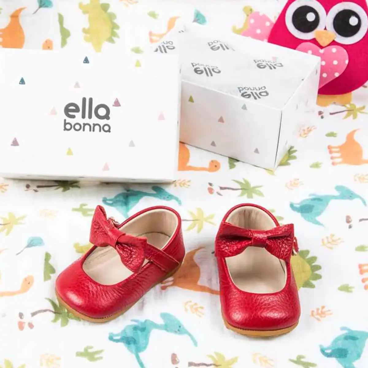 Ella Bonna Bebek Ayakkabısı Hakiki Deri Kırmızı