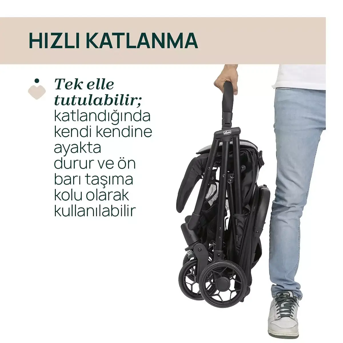 Chicco Taormina Bebek Arabası Charcoal