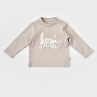 Bibaby Organik Sweatshirt Curly Sheep Bej