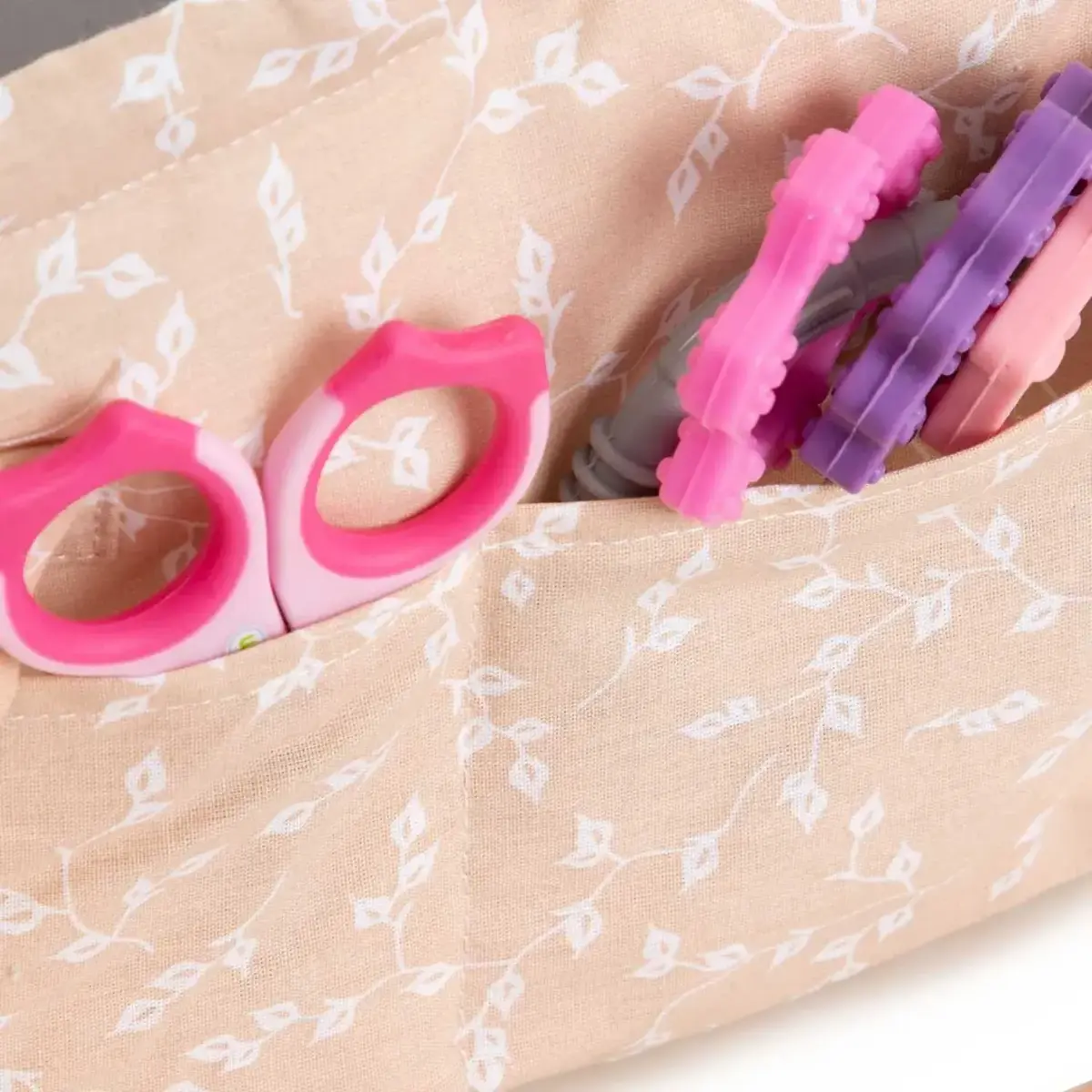 Babyjem Katlamalı Anne ve Bebek Organizer Somon Çiçek