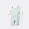 Bibaby Organik Salopet Tulum Pretty Ears Bunny Mint