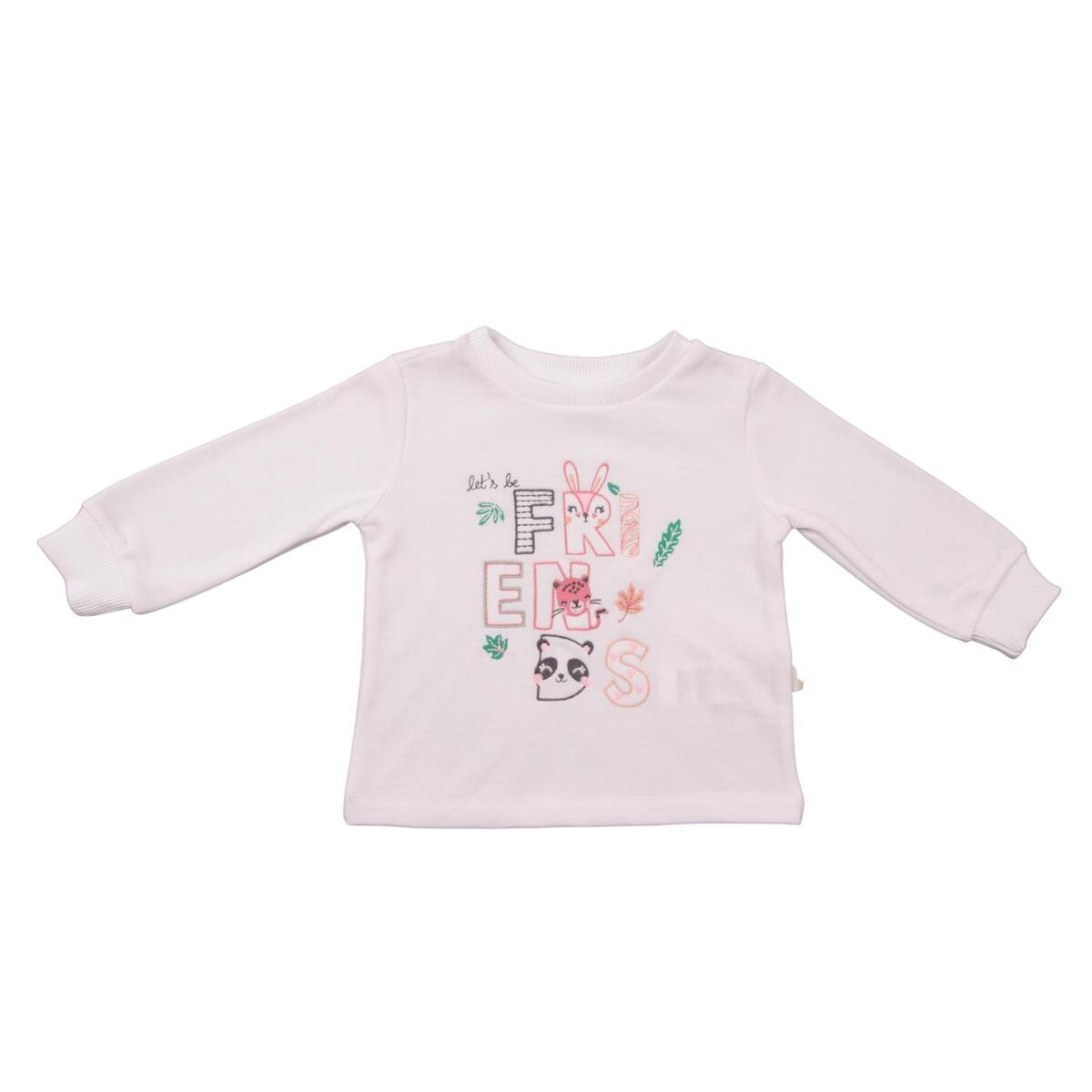 Mini Damla Sweatshirt Friend Beyaz