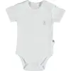 Bibaby Organik Body Kısa Kol Basic Nature Beyaz