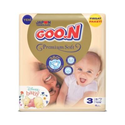 Goon Premium Bebek Bezi 3 Beden 7-12 Kg 76lı Fırsat Paket