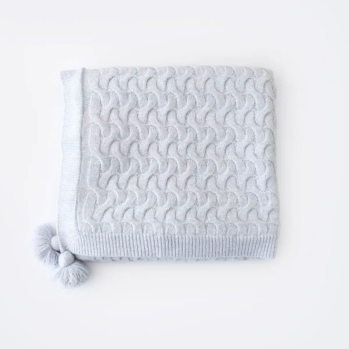 Bibaby Battaniye Hasır Triko Mavi