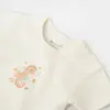 Bibaby Organik Body Kısa Kol Save The Seahorse Bej - Mint