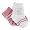 Bibaby Organik Çorap Soket 2li Bear Gül Kurusu