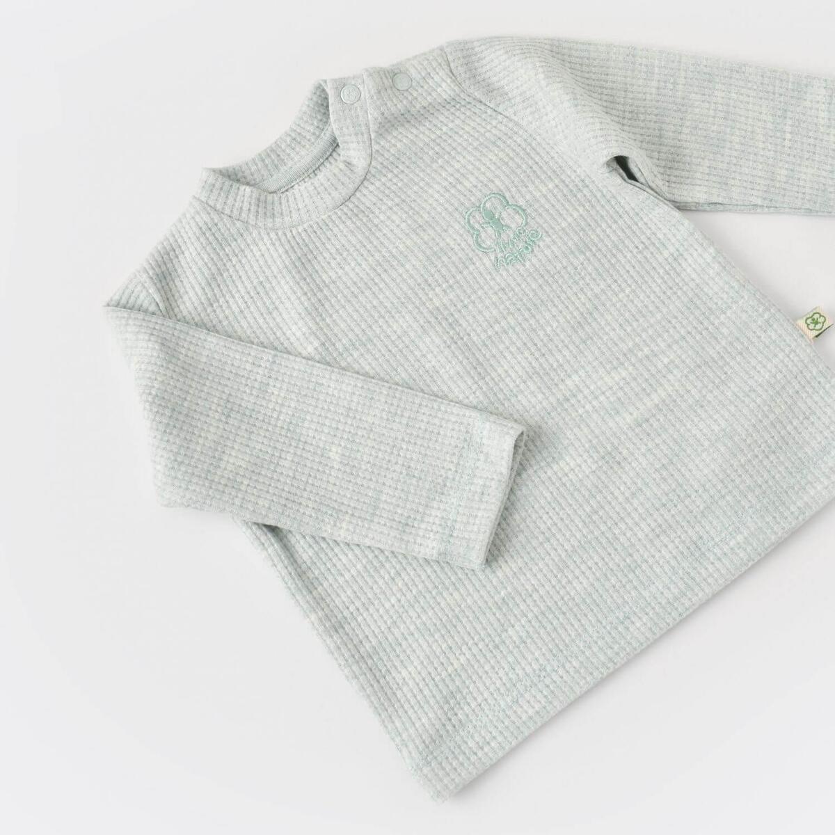 Bibaby Organik 2li Takım Nature In Waffle Yeşil Melanj