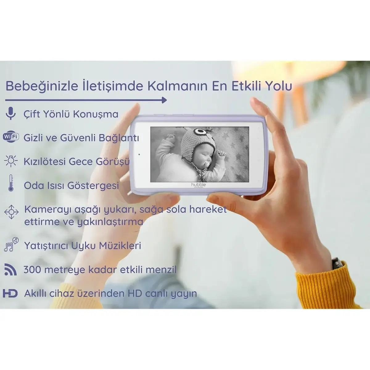 Hubble Nursery Pal  Deluxe 5 inç Dijital Bebek Kamerası