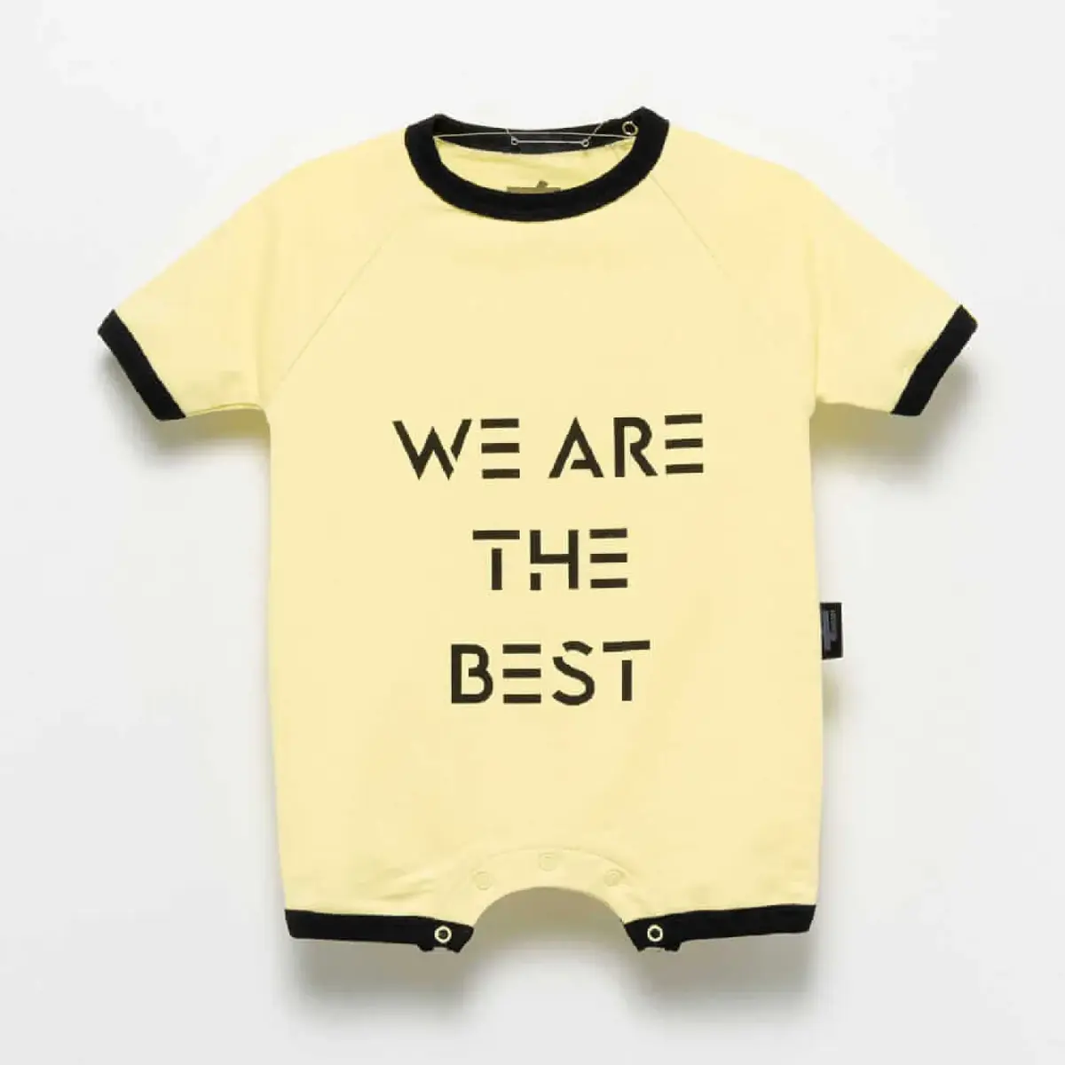 Moi Noi We Are The Best Baskılı Şortlu Tulum Sarı