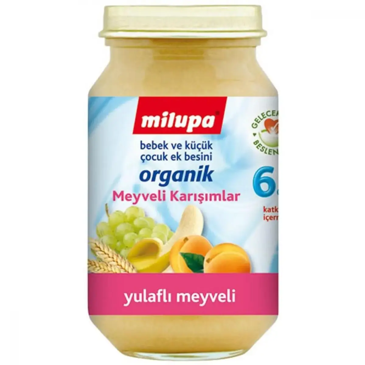 Milupa Organik Yulaflı Üzüm Kayısı Muz Kavanoz Maması 200 gr