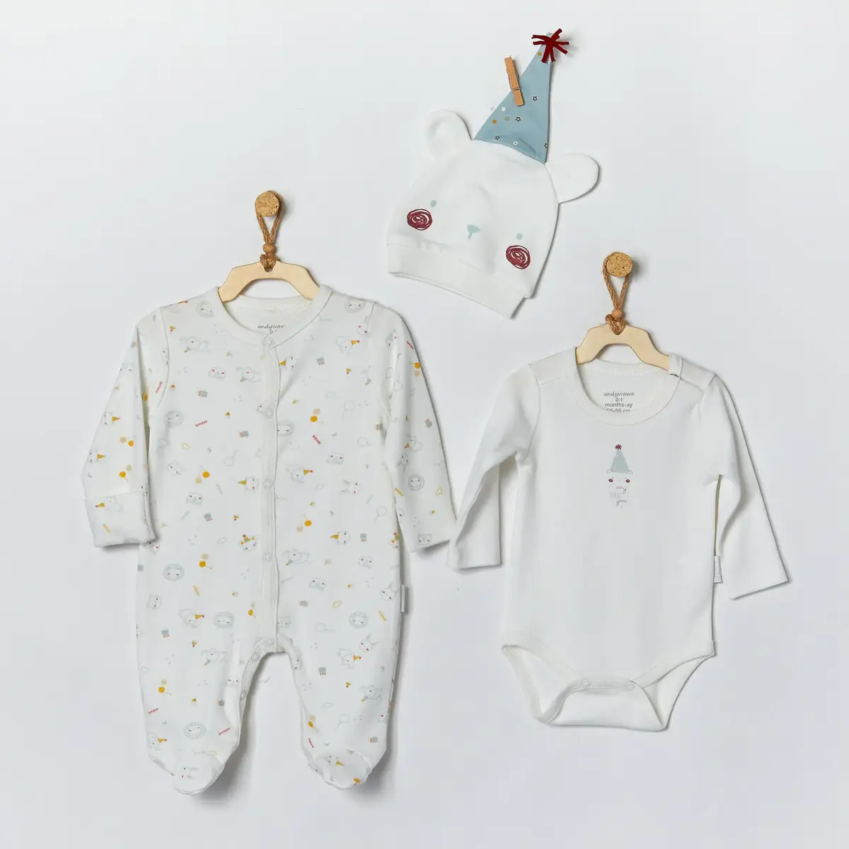 Andy Wawa 3lü Takım Happy Birthday To You Ekru