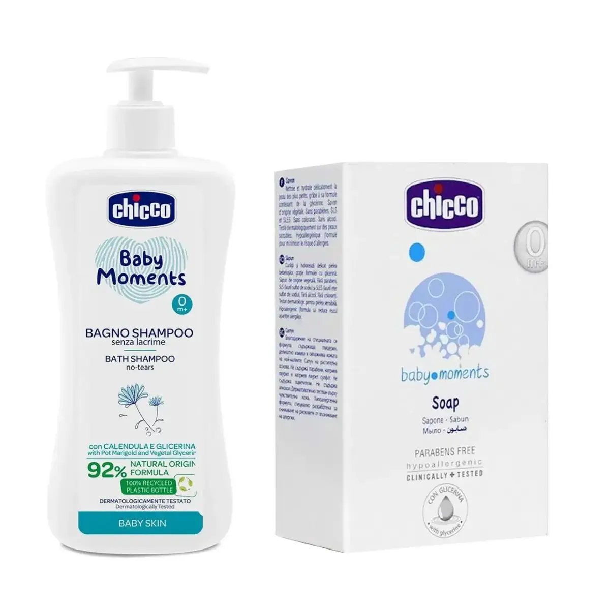 Chicco Baby Moments Bebek Şampuan + Bebek Sabunu (Avantaj Paketi)