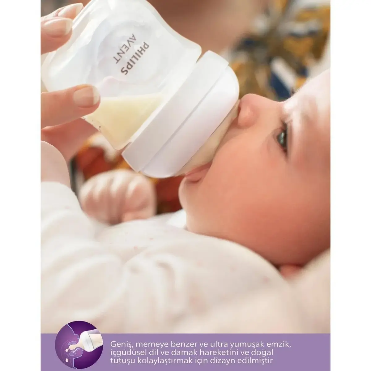 Philips Avent Doğal Tepkili PP Biberon 260ml 1+ Ay Mavi
