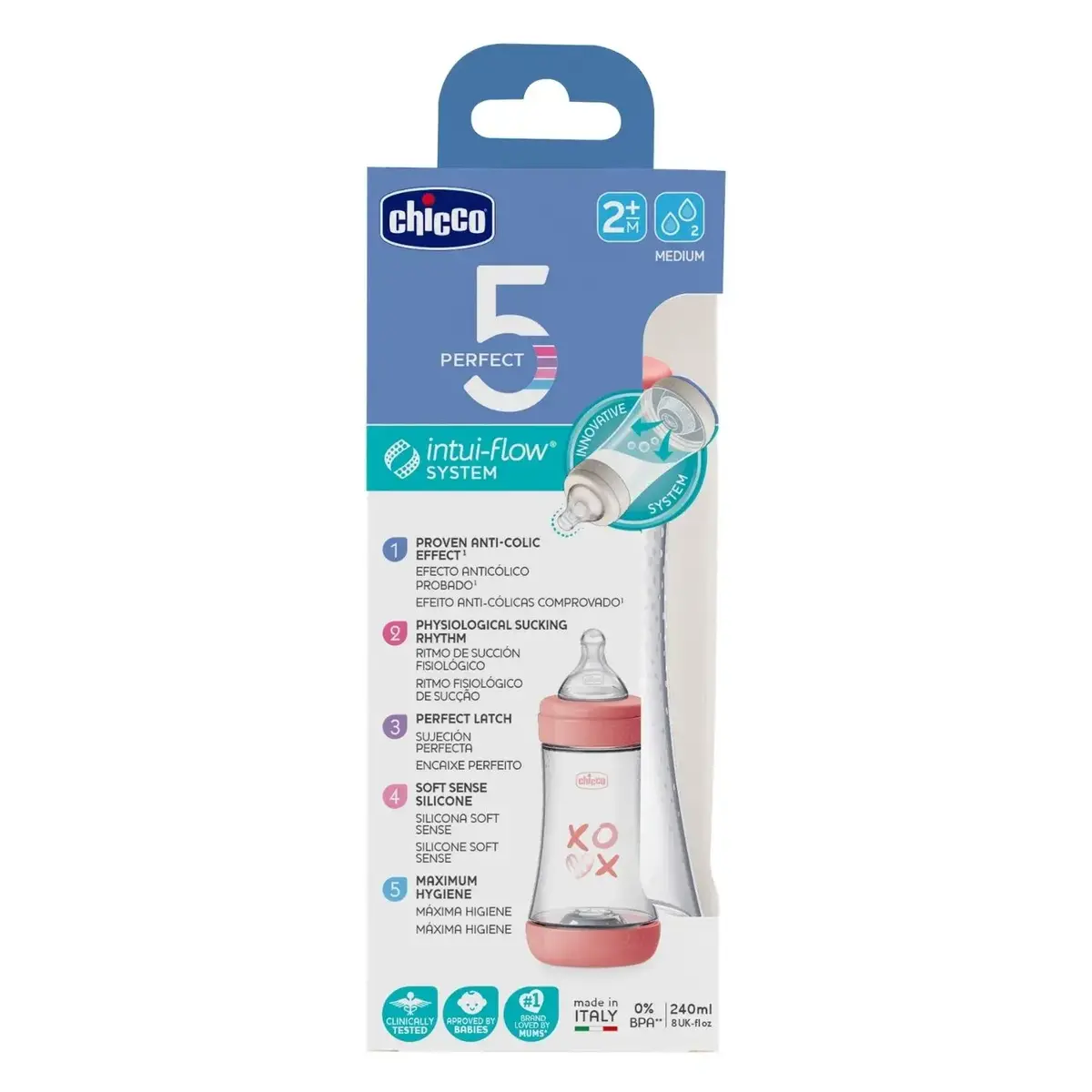 Chicco P5 Antikolik Biberon PP 240 ml Kız 2+ Ay