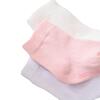 Bibaby Organik Çorap Soket 3lü Basic Pembe - Beyaz