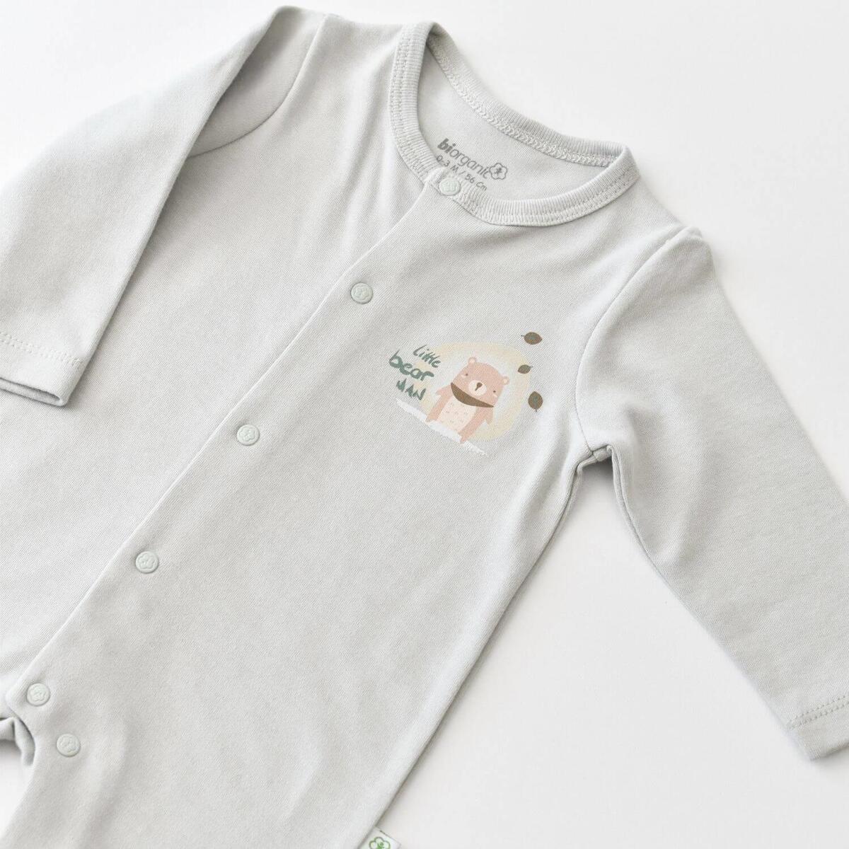 Bibaby Organik Tulum Takımı Tüllü Hug Me Bear Kar Melanj