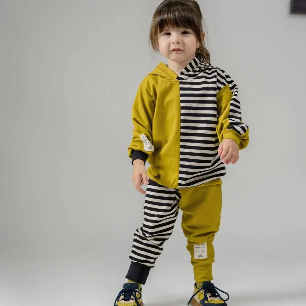 Moi Noi 2li Takım Parçalı Zebra Koyu Limon