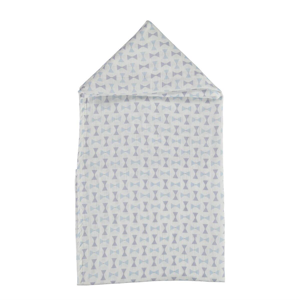 Bibaby Müslin Örtü Papyonlu 100x130cm Mavi