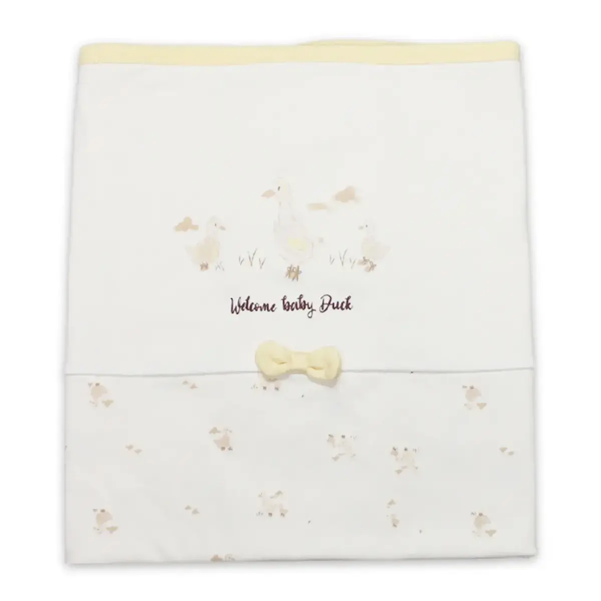 Bistyle Battaniye Penye Welcome Baby Duck Sarı - Ekru