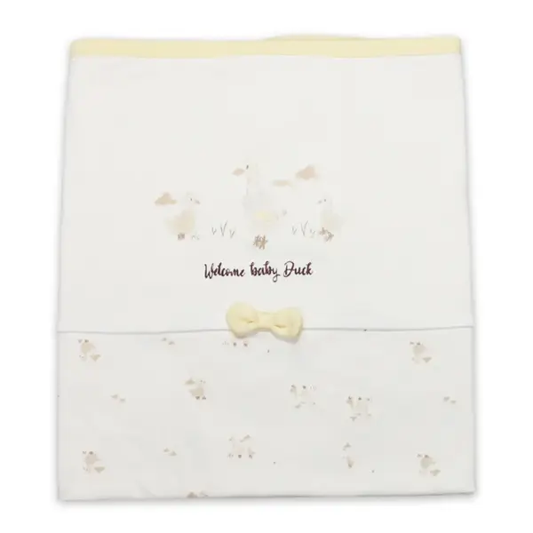 Bistyle Battaniye Penye Welcome Baby Duck Sarı - Ekru
