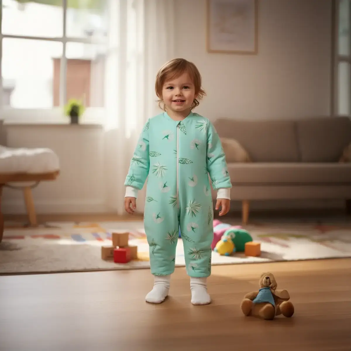 Ella Bonna Uyku Tulumu Çoraplı 2,5 Tog Mint Yaprak