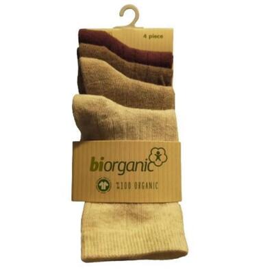 Bibaby Organik Çorap Soket 4lü New Basic Bej