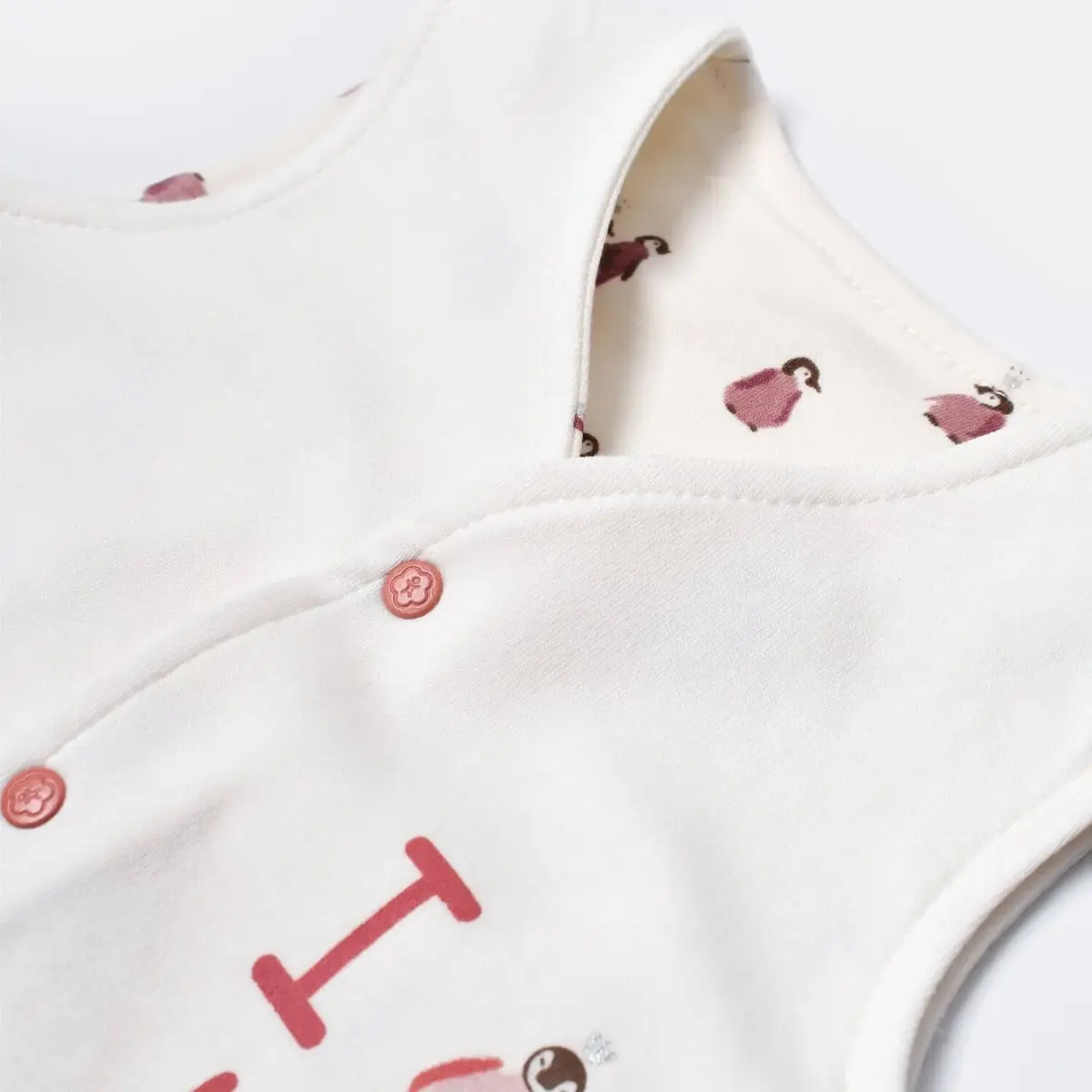 Bibaby Organik Yelek Penye Little Love Rose Dry