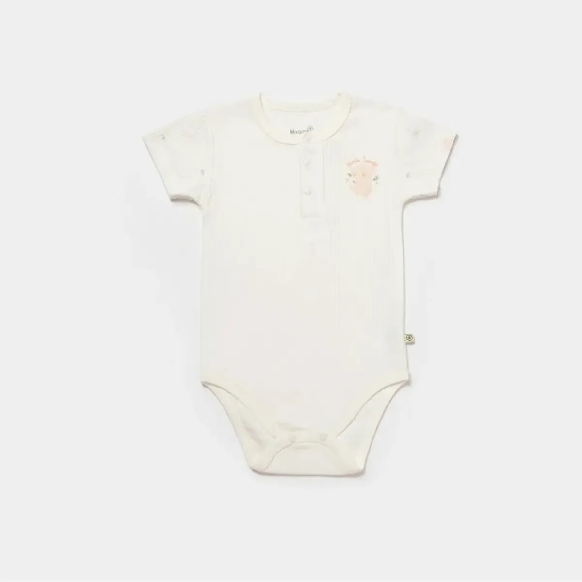 Bibaby Organik Body Kısa Kol Koala Jungle Pembe