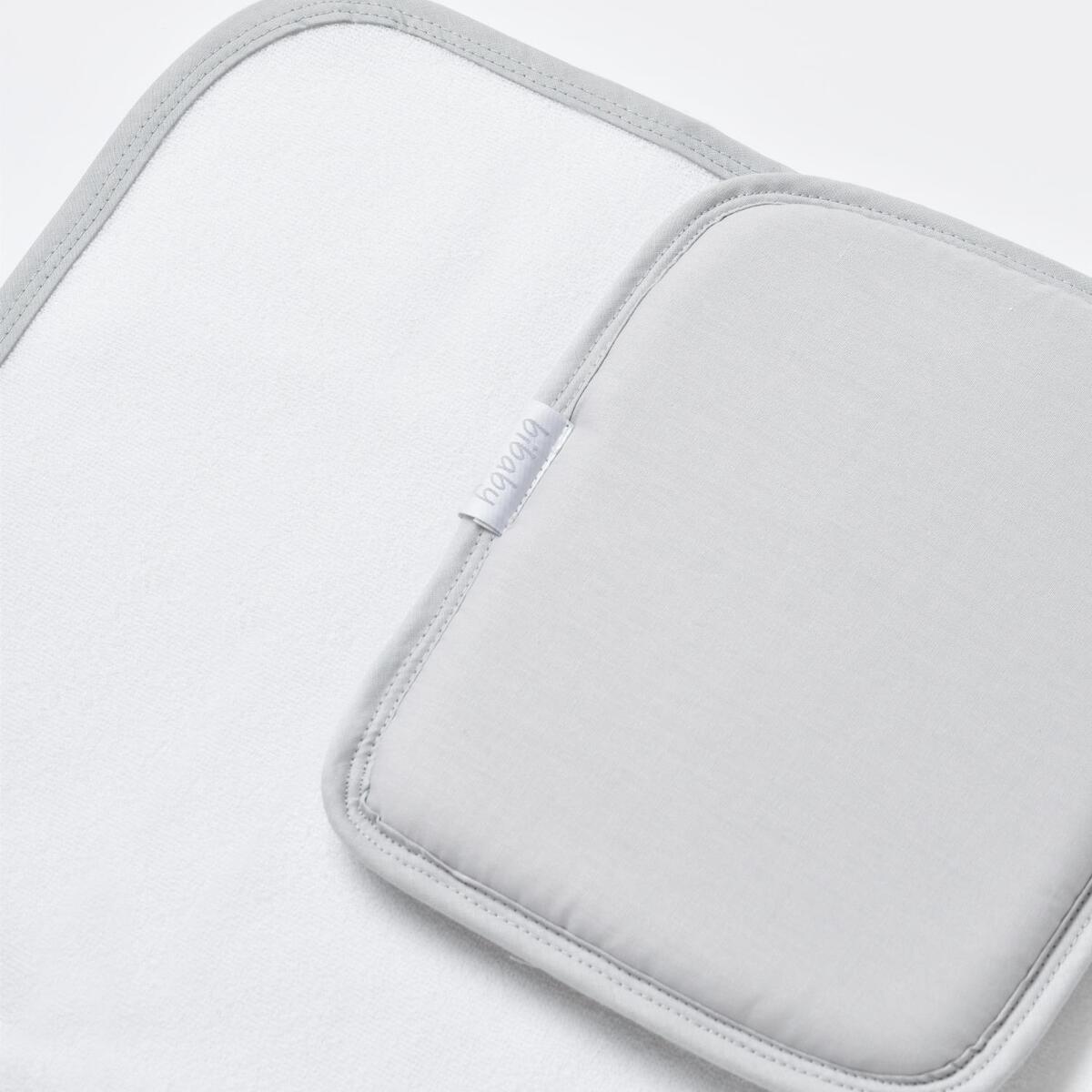 Bibaby Organik Yastıklı Muşamba Pratik Alt Açma Beyaz - Gri