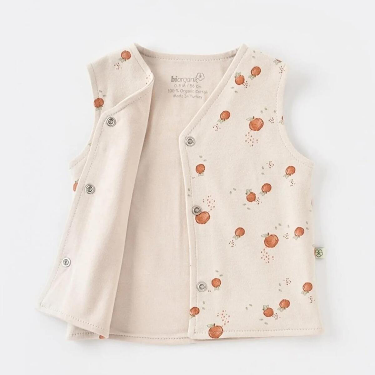 Bibaby Organik Yelek Summer Fruit Light Cream