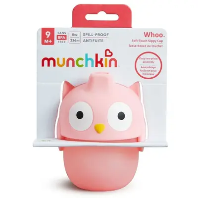 Munchkin Yumuşak  Uçlu Dökülmez Damlatma Alıştırma Bardağı 236 ml Pembe