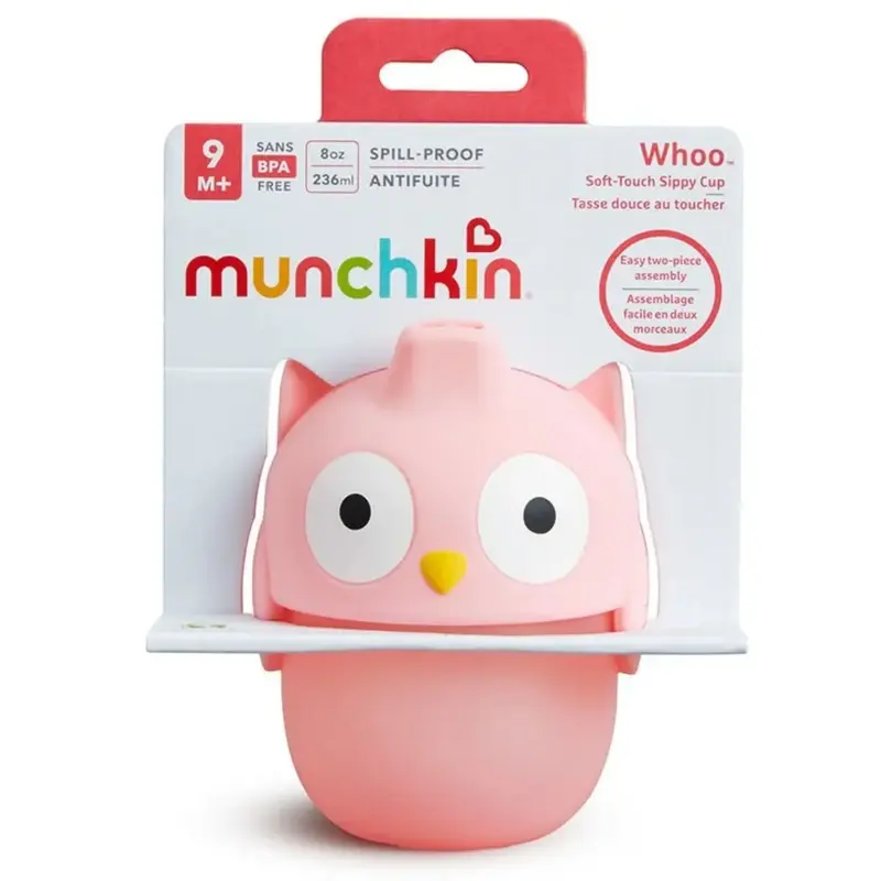 Munchkin Yumuşak  Uçlu Dökülmez Damlatma Alıştırma Bardağı 236 ml Pembe