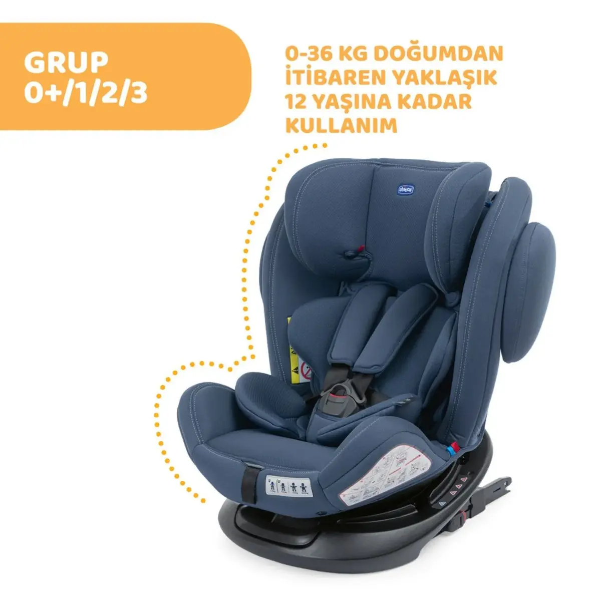 Chicco Unico Plus Baby Oto Koltuğu 0-36 Kg India Ink