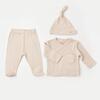 Bibaby Organik Zıbın Takımı 3lü Soft Modal Bej