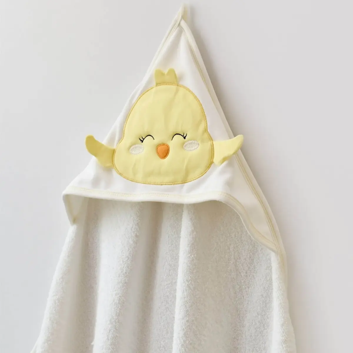 Bibaby Havlu Smiley Bird Ekru - Sarı