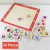 Bu-Bu Ahşap Puzzle Hayvanlar Hafıza Oyunları 30x30 cm