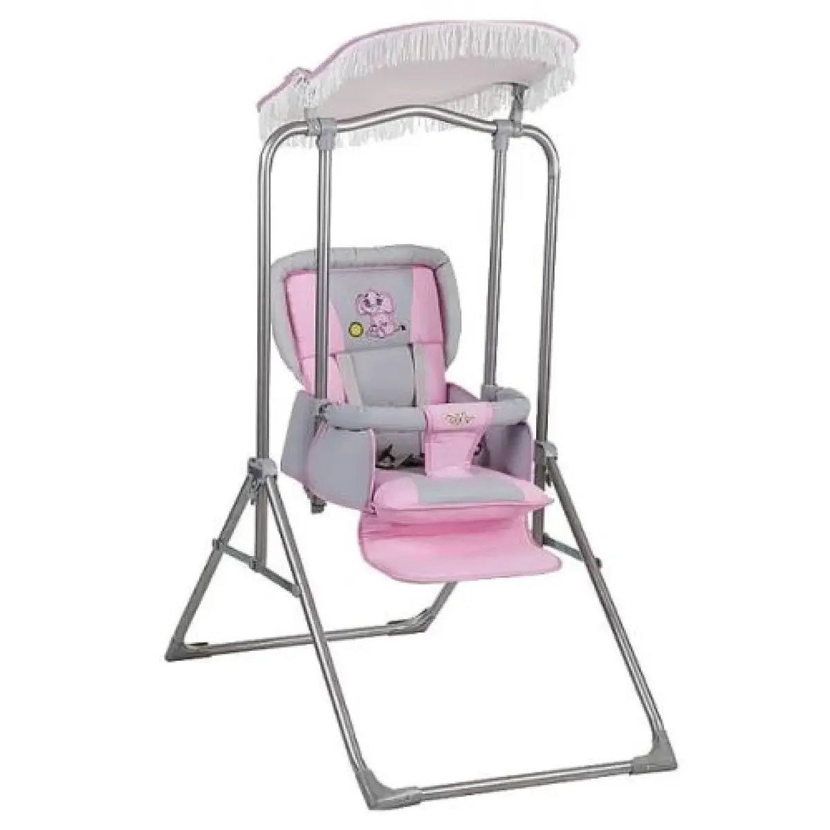 Pasha Baby Lüks Salıncak Gri - Pembe