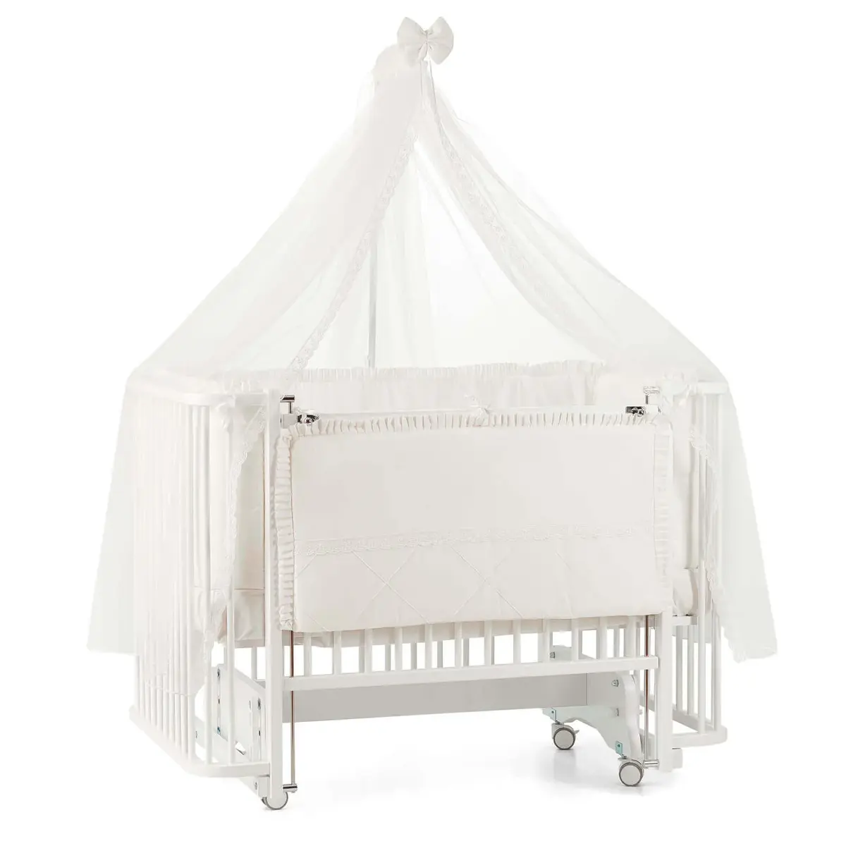 Meltem Smart Bambino Beşik 70x110 cm Beyaz Ekru