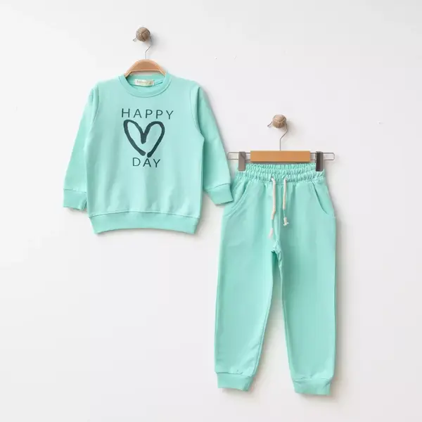 Bebolly 2li Takım Happy Day Baskılı Mint