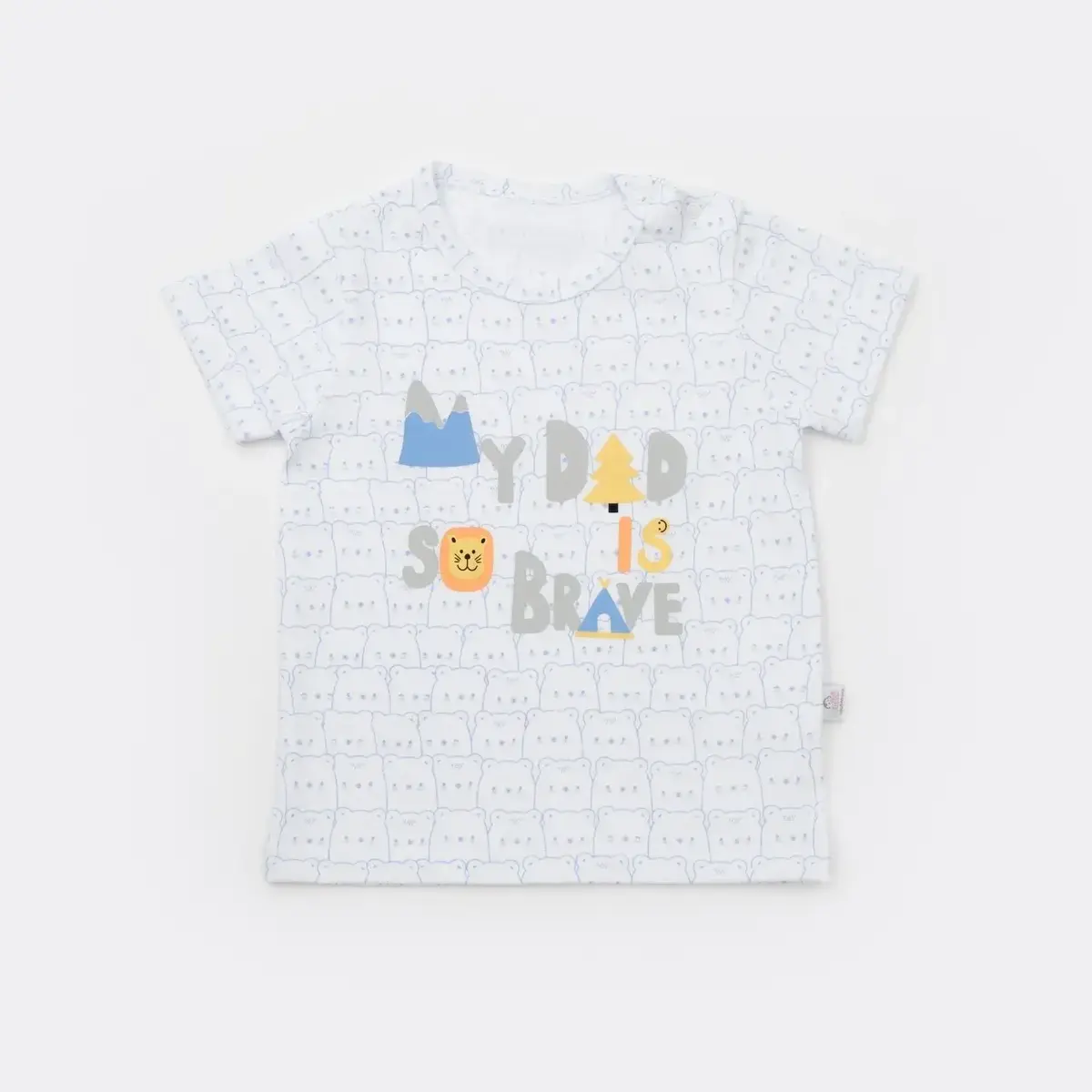 Bibaby T-Shirt Bimini So Brave Mavi Ayıcıklı