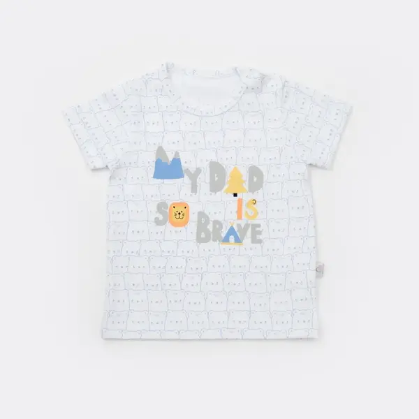 Bibaby T-Shirt Bimini So Brave Mavi Ayıcıklı