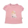 Mini Damla T-Shirt Kedili Kız Lila